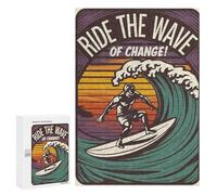 Puzzle pour Adolescents 300 PCS Ride The Wave of Change Puzzles pour Adultes - Décoration Murale - Idée pour Passer Le Temps À La Maison - Anniversaire, Noël 300 PCS