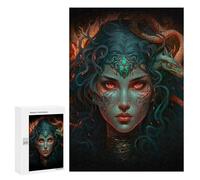 Puzzle pour Adolescents 300 PCS Serpent Enigma Portrait Puzzles pour Adolescents - Jouets Anti-Stress - Améliore La Mémoire - Idéal comme Cadeau 300 PCS
