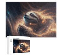 Puzzle pour Adolescents 300 PCS Sloth in Cosmic Embrace Puzzle pour Adultes - Jeu Manuel - Décoration Murale - Cadeaux Uniques pour Anniversaire Et Noël 300 PCS