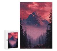 Puzzle pour Adolescents 300 PCS Snow-Capped Peaks at Sunset Puzzles pour Adultes Découpe De Précision Stimule Le Cerveau Jeu Amusant Et Stimulant pour Toute La Famille 300 PCS