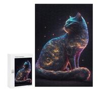 Puzzle pour Adolescents 300 PCS Space is Wild Cat Galaxies Puzzles pour Adultes Jeux De Bricolage Analyse Et Logique Jeu Stimulant Cadeaux 300 PCS