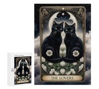 Puzzle pour Adolescents 300 PCS The Lovers Tarot Card Puzzle Anti-Stress, Jouet De Décoration Intérieure, Cadeau Unique d'anniversaire Et De Noël 300 PCS