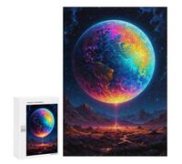 Puzzle pour Adolescents 300 PCS The Rainbow Planet Earth Puzzle pour Adultes Jeux De Détente Décoration Parfaite Cadeaux d'anniversaire Et Cadeaux Uniques 300 PCS
