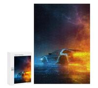 Puzzle pour Adolescents 300 PCS Time Machine Neon Lights -3 Puzzles pour Adultes - Jeu Éducatif Anti-Stress Et Défi Unique 300 PCS