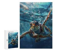 Puzzle pour Adolescents 300 PCS Turtle Blue Water Nature Puzzles pour Adultes Jeux De Bricolage Analyse Et Logique Jeu Stimulant Cadeaux 300 PCS