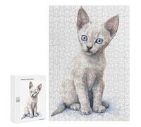 Puzzle pour Adolescents 300 PCS Watercolor Burmilla Cat Puzzles pour Adultes Jeux De Bricolage Analyse Et Logique Jeu Stimulant Cadeaux 300 PCS