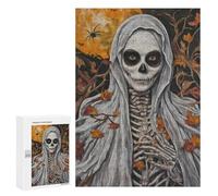Puzzle pour Adolescents 300 PCS Witchy Portrait II - Gothic Skeleton Bride Puzzle pour Adultes Jeux Relaxants, Amusants Et Humoristiques Cadeaux d'anniversaire Uniques 300 PCS