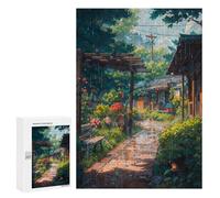 Puzzle pour adolescents 300 pièces Puzzle de pluie de village pour adultes Jeux de relaxation Assemblage de motifs Interaction parent-enfant 300 pièces