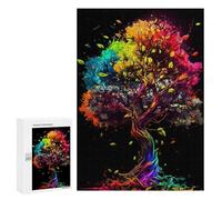 Puzzle pour adolescents 300 pièces Rainbow Tree of Life -2 puzzles pour adultes Jeux de relaxation Difficile Défi Cadeaux d'anniversaire uniques 300 pièces