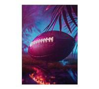 Puzzle pour Adolescents 38x26cm/1000pcs American Rugby Sport Neon Puzzles pour Adolescents - Décoration Murale - Améliore La Mémoire - Cadeaux De Noël Et d'anniversaire 38x26cm/1000pcs