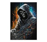 Puzzle pour Adolescents 38x26cm/1000pcs Artistic Grim Reaper Illustration Puzzle Adulte Anti-Stress, Décoration Murale, Idéal comme Cadeau pour Toute La Famille 38x26cm/1000pcs