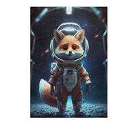 Puzzle pour Adolescents 38x26cm/1000pcs Astronaut Fox in Space Puzzles pour Adolescents Jeux Relaxants Course De Vitesse Manuelle Difficile Et Stimulant 38x26cm/1000pcs