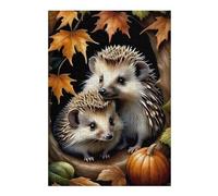 Puzzle pour Adolescents 38x26cm/1000pcs Autumn Hedgehog Duo Puzzles pour Adultes Jeux Relaxants Difficulté Difficile Cadeaux Uniques d'anniversaire Et De Noël 38x26cm/1000pcs