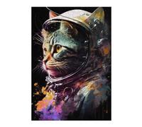 Puzzle pour Adolescents 38x26cm/1000pcs Cat in Space Puzzle pour Adultes - Jouets À Monter Soi-même - Défi Difficile - Cadeaux De Noël Et d'anniversaire 38x26cm/1000pcs