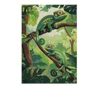 Puzzle pour Adolescents 38x26cm/1000pcs Chameleons in The Jungle Puzzles pour Adolescents, Jouets Anti-Stress, Cadeaux pour Femmes, Interaction Parent-Enfant 38x26cm/1000pcs