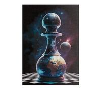 Puzzle pour Adolescents 38x26cm/1000pcs Chess Piece on Cosmic Board Puzzle pour Adultes Jeux Amusants Vacances À La Maison Cadeaux pour Passer Le Temps Entre Amis Et en Famille 38x26cm/1000pcs