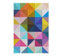 Puzzle pour Adolescents 38x26cm/1000pcs Colored Triangles D Puzzles pour Adolescents, Jouets Anti-Stress, Cadeaux pour Femmes, Interaction Parent-Enfant 38x26cm/1000pcs