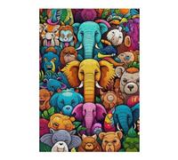 Puzzle pour Adolescents 38x26cm/1000pcs Colorful Animal Collage Puzzles pour Adultes Jeu De Réflexion Course De Vitesse Interaction Parent-Enfant 38x26cm/1000pcs