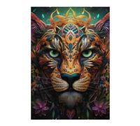 Puzzle pour Adolescents 38x26cm/1000pcs Colorful Tiger Portrait -22 Puzzles pour Adultes Jeu De Réflexion Course De Vitesse Interaction Parent-Enfant 38x26cm/1000pcs