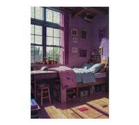 Puzzle pour Adolescents 38x26cm/1000pcs Cozy Purple Bedroom Puzzles pour Adultes Jeu De Réflexion Course De Vitesse Interaction Parent-Enfant 38x26cm/1000pcs