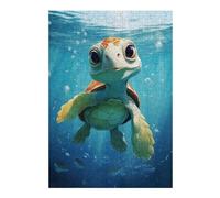 Puzzle pour Adolescents 38x26cm/1000pcs Cute Sea Turtle Puzzle pour Adultes, Jeu Familial, Défi Difficile, Cadeaux De Noël Et d'anniversaire 38x26cm/1000pcs