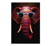 Puzzle pour Adolescents 38x26cm/1000pcs Elephant Sunglasses Puzzle pour Adultes - Jouets À Monter Soi-même - Défi Difficile - Cadeaux De Noël Et d'anniversaire 38x26cm/1000pcs