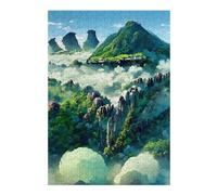Puzzle pour Adolescents 38x26cm/1000pcs Enchanted Forest Above The Clouds Puzzle pour Adultes Jeux Amusants Vacances À La Maison Cadeaux pour Passer Le Temps Entre Amis Et en Famille 38x26cm/1000pcs