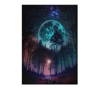 Puzzle pour Adolescents 38x26cm/1000pcs Enchanted Forest Moonlit Night Puzzle Anti-Stress, Jouet Idéal pour Se Détendre Pendant Les Vacances À La Maison, Parfait comme Cadeau 38x26cm/1000pcs