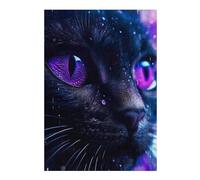 Puzzle pour Adolescents 38x26cm/1000pcs Galactic Cat Gaze Puzzle Adulte Anti-Stress, Décoration Murale, Idéal comme Cadeau pour Toute La Famille 38x26cm/1000pcs