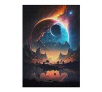 Puzzle pour Adolescents 38x26cm/1000pcs Galactic Oasis Landscape Puzzles pour Adolescents - Décoration Murale - Améliore La Mémoire - Cadeaux De Noël Et d'anniversaire 38x26cm/1000pcs
