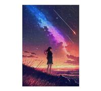 Puzzle pour Adolescents 38x26cm/1000pcs Galaxy Anime Sunset Hill Puzzle pour Adultes Jeux Amusants Découpe De Précision Cadeaux Uniques d'anniversaire Et De Noël 38x26cm/1000pcs