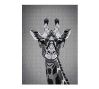 Puzzle pour Adolescents 38x26cm/1000pcs Giraffe Black and White Jeu De Réflexion pour Adultes, Amusant Et Humoristique, pour Stimuler Votre Cerveau 38x26cm/1000pcs