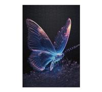 Puzzle pour Adolescents 38x26cm/1000pcs Glowing Butterfly Artwork-13 Puzzles pour Adultes Jouets Anti-Stress Décoration Murale Activités Amusantes À La Maison, 38x26cm/1000pcs