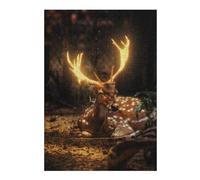 Puzzle pour Adolescents 38x26cm/1000pcs Glowing Forest Deer Puzzle Adulte, Jouet, Décoration Murale, Difficile, Difficile, Cadeaux Uniques pour Anniversaire Et Noël 38x26cm/1000pcs