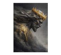 Puzzle pour Adolescents 38x26cm/1000pcs Golden Crowned Jesus Bowing Down Puzzle pour Adultes, Jouet, Décoration Murale, Défi Difficile, Activités Amusantes À La Maison 38x26cm/1000pcs