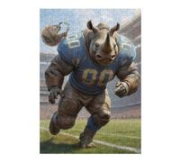 Puzzle pour Adolescents 38x26cm/1000pcs Gridiron Rhinoceros Ball Puzzle pour Adultes Jeu Manuel Défi Difficile Jeu Stimulant Cadeaux 38x26cm/1000pcs