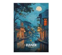 Puzzle pour Adolescents 38x26cm/1000pcs Hanoi, Vietnam Canal at Night Puzzle Adulte, Jouet, Décoration Murale, Difficile, Difficile, Cadeaux Uniques pour Anniversaire Et Noël 38x26cm/1000pcs