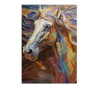 Puzzle pour Adolescents 38x26cm/1000pcs Horse Vintage 3D Puzzle Anti-Stress - Analyse Et Logique - Niveau Difficile Et Stimulant 38x26cm/1000pcs