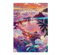 Puzzle pour Adolescents 38x26cm/1000pcs Island Paradise Sunset Puzzles pour Adultes Jeu De Réflexion Course De Vitesse Interaction Parent-Enfant 38x26cm/1000pcs