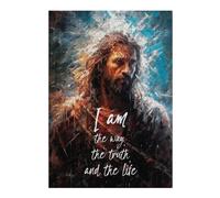 Puzzle pour Adolescents 38x26cm/1000pcs Jesus Bible Verse Puzzle pour Adultes, Jouet, Décoration Murale, Défi Difficile, Activités Amusantes À La Maison 38x26cm/1000pcs
