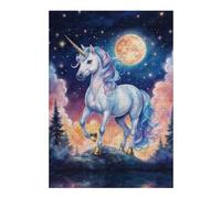 Puzzle pour Adolescents 38x26cm/1000pcs Magical Unicorn Under The Moonlight Casse-tête pour Adultes - Jeu De Réflexion - Défi Difficile - Cadeaux Uniques pour Anniversaire Et Noël 38x26cm/1000pcs