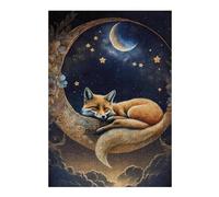 Puzzle pour Adolescents 38x26cm/1000pcs Moonlit Fox Dreams Puzzles pour Adultes Jeux Relaxants Difficulté Difficile Cadeaux Uniques d'anniversaire Et De Noël 38x26cm/1000pcs