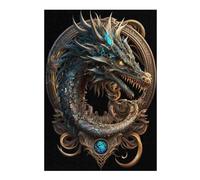 Puzzle pour Adolescents 38x26cm/1000pcs Mystical Cosmic Dragon Puzzle Anti-Stress - Analyse Et Logique - Niveau Difficile Et Stimulant 38x26cm/1000pcs
