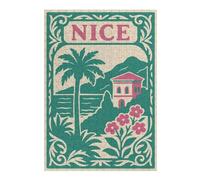 Puzzle pour Adolescents 38x26cm/1000pcs Nice Travel Poster Puzzle À Monter Soi-même - Jouets pour Améliorer La Mémoire - Cadeaux Uniques pour Un Anniversaire Ou Noël 38x26cm/1000pcs