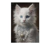 Puzzle pour Adolescents 38x26cm/1000pcs Pearl-Adorned Feline Portrait Puzzles pour Adolescents Jeux Relaxants Course De Vitesse Manuelle Difficile Et Stimulant 38x26cm/1000pcs