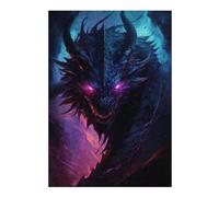 Puzzle pour Adolescents 38x26cm/1000pcs Pièces De Puzzle Black Dragon Puzzles pour Adultes, Jouet, Décoration Murale, Améliore La Mémoire, Difficile À Compléter 38x26cm/1000pcs