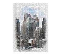 Puzzle pour Adolescents 38x26cm/1000pcs Pièces De Puzzle Downtown Montreal Canada Puzzles pour Adultes, Jouet, Décoration Murale, Améliore La Mémoire, Difficile À Compléter 38x26cm/1000pcs