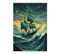 Puzzle pour Adolescents 38x26cm/1000pcs Pièces De Puzzle Sailing Through Storm Puzzles pour Adultes Jeu Manuel Décoration Parfaite Défi À Compléter 38x26cm/1000pcs