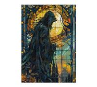 Puzzle pour Adolescents 38x26cm/1000pcs Pièces De Puzzle Stained Glass Mage Puzzles pour Adultes, Jouet, Décoration Murale, Améliore La Mémoire, Difficile À Compléter 38x26cm/1000pcs