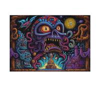 Puzzle pour Adolescents 38x26cm/1000pcs Pièces De Puzzle Vibrant Fantasy Creature Illustration Puzzles pour Adultes Jeu Manuel Décoration Parfaite Défi À Compléter 38x26cm/1000pcs